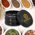 Gordon 4 Lay Aluminum Alloy Herb Grinder, Black 63 mm Smoker Grinder, Easy Clean Herb Grinders